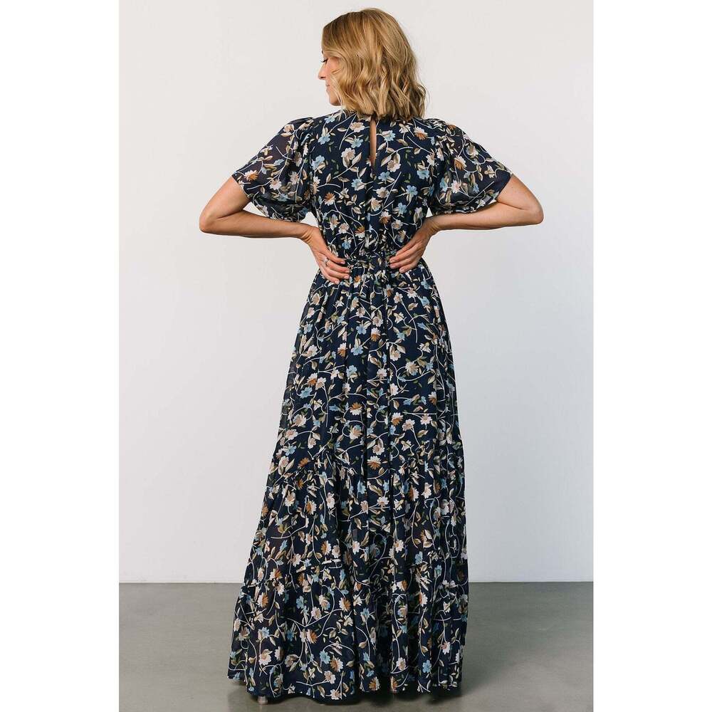 Baltic Born Katherine Maxi Dress | Dark Blue Floral - Picture 4 of 5